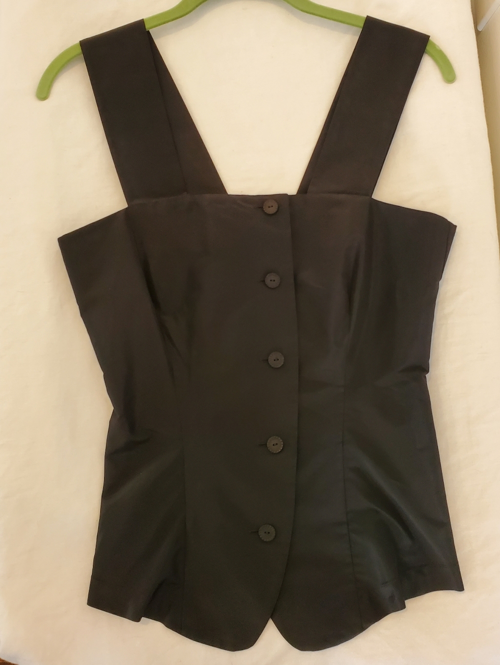 LILITH PARIS | Black Button-Front Corset Top